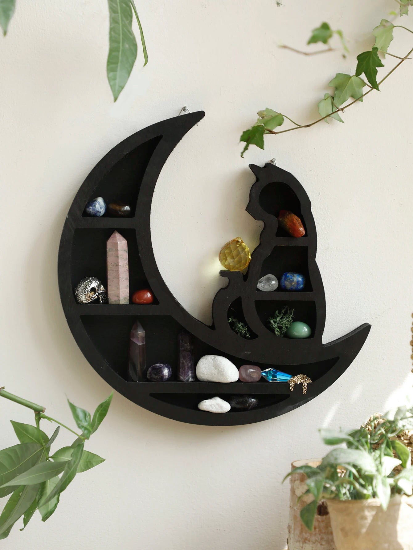 Modern Wooden Floating Wall Shelf – Minimalist Home Decor Display Shelf