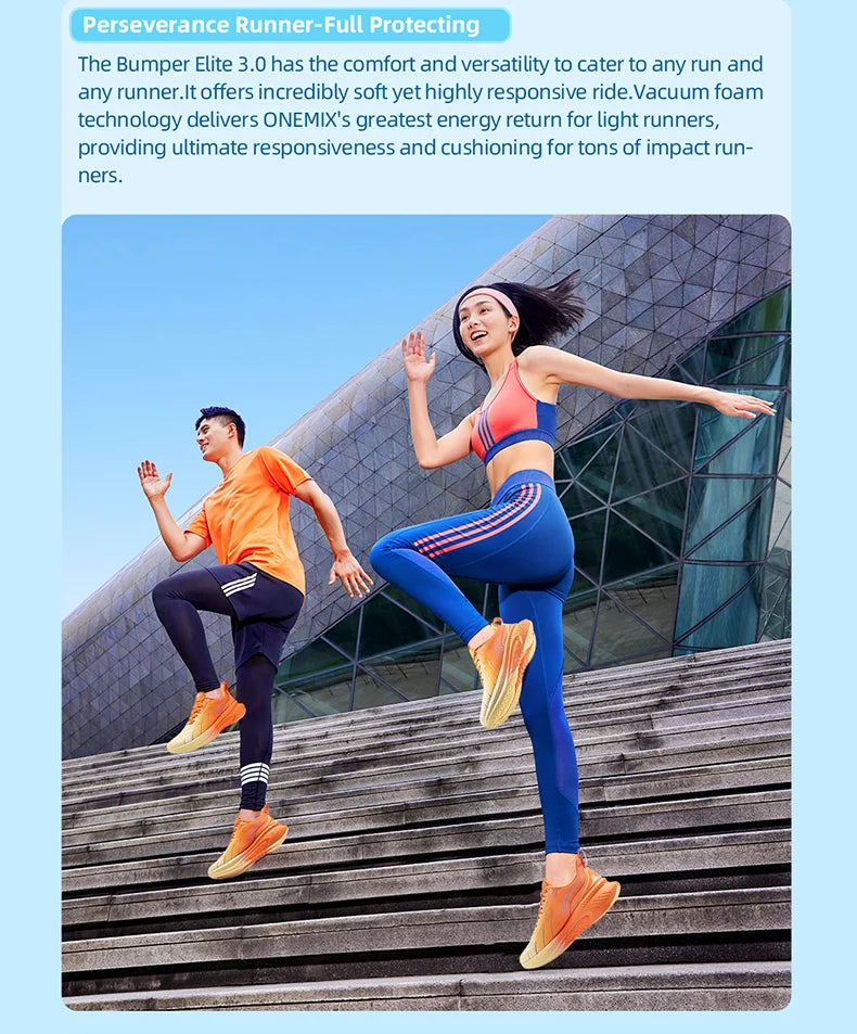 ONEMIX Professional Cushioned Running Shoes – Lightweight Breathable Marathon Sneakers