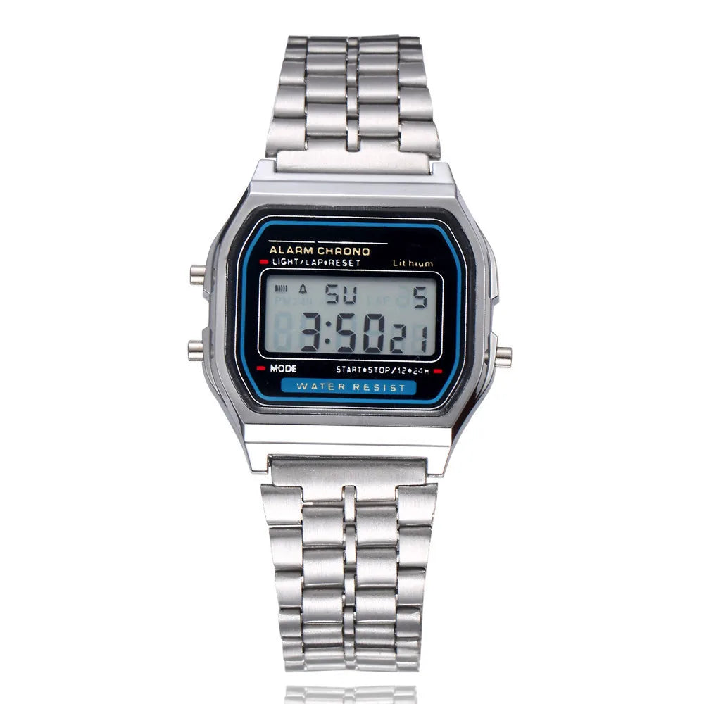 Multiva Luxury Digital Watch | Stainless Steel Elegant Watch for Women