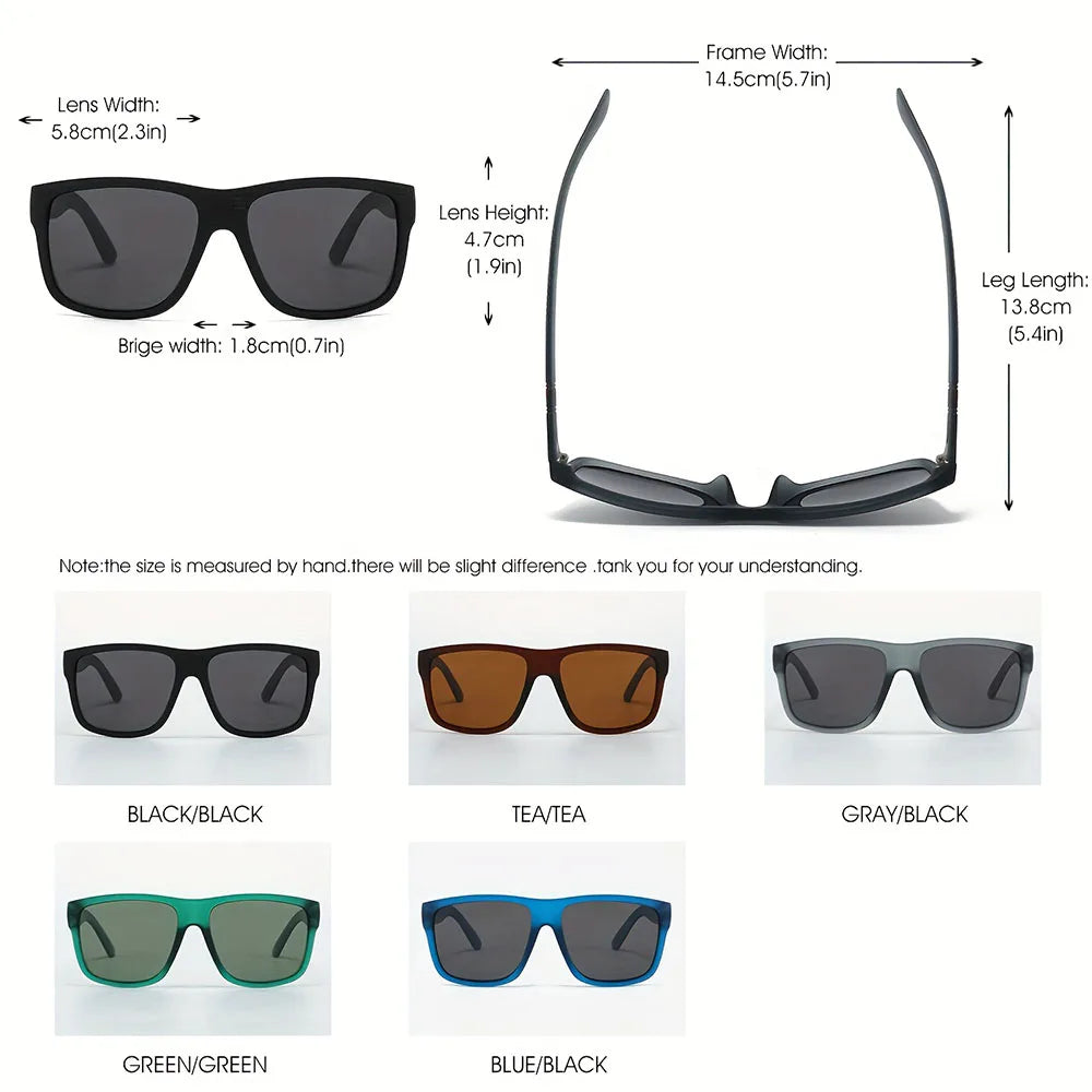 Multiva Polarized Square Sunglasses | Modern Sporty Style for Men