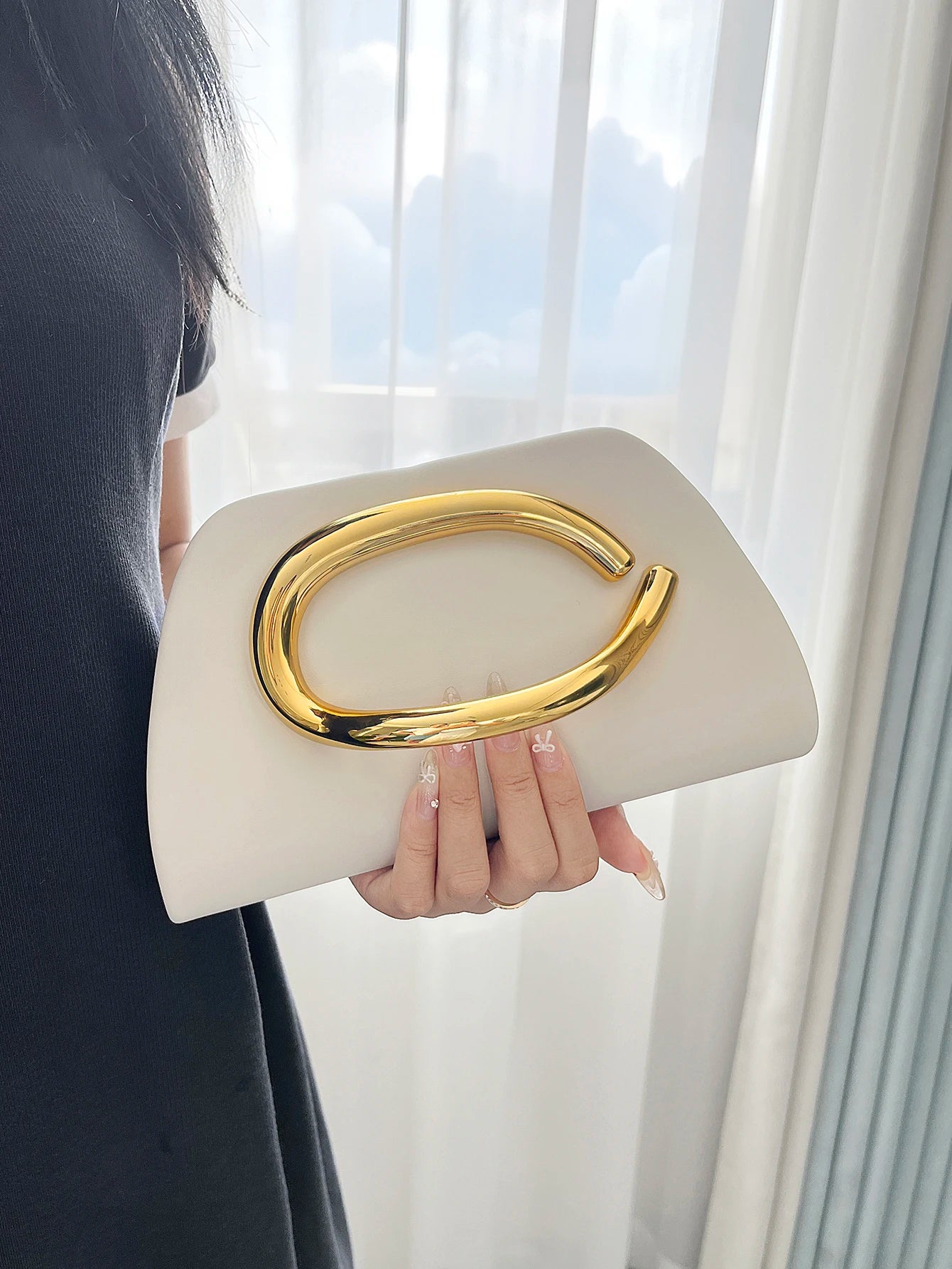 Multiva Elegant Gold Chain Box Clutch | Luxury Evening Shoulder Bag