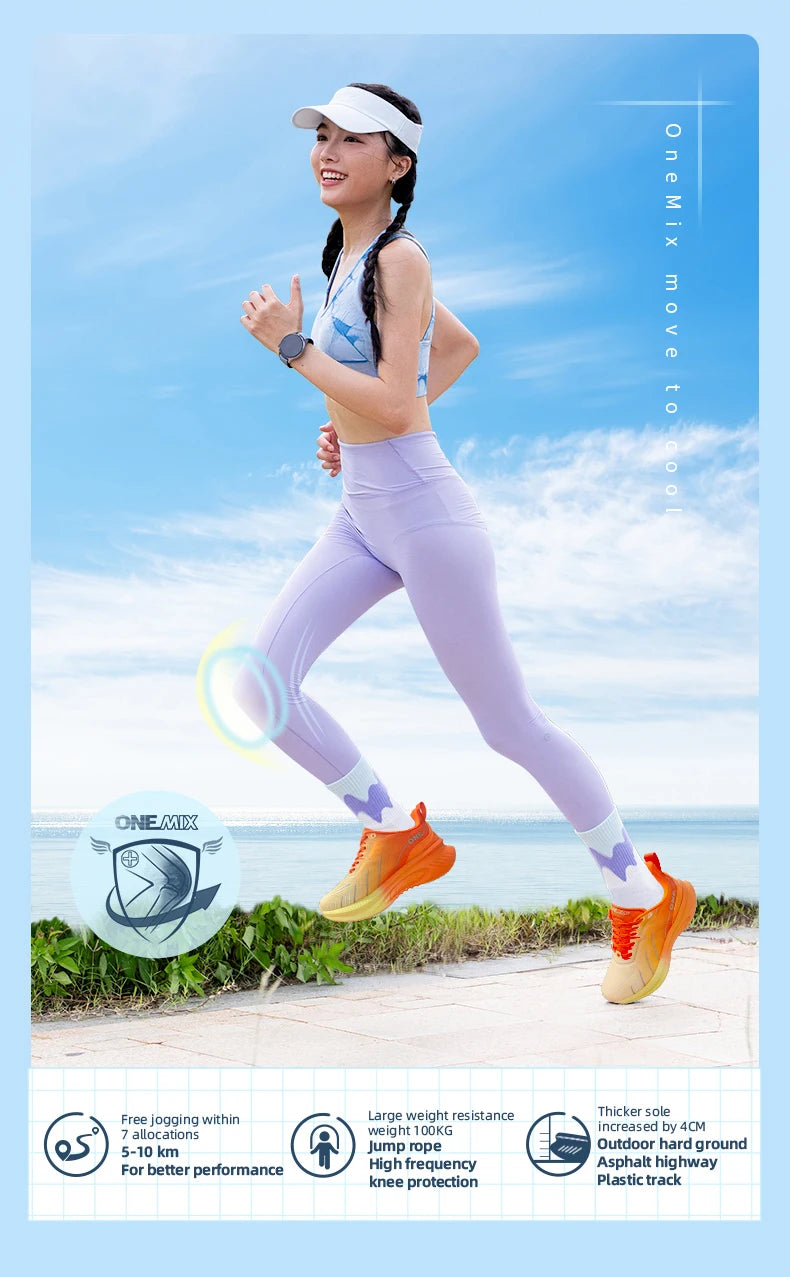ONEMIX Professional Cushioned Running Shoes – Lightweight Breathable Marathon Sneakers
