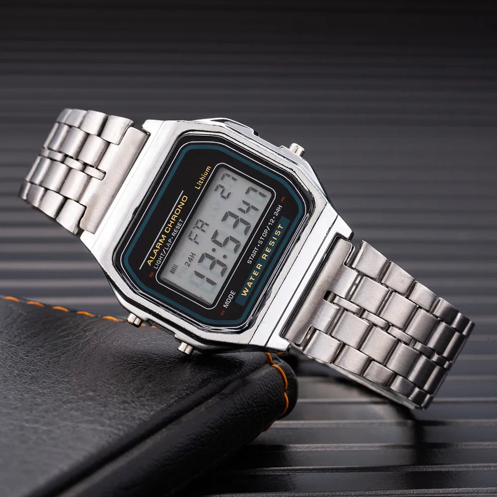 Multiva Luxury Digital Watch | Stainless Steel Elegant Watch for Women