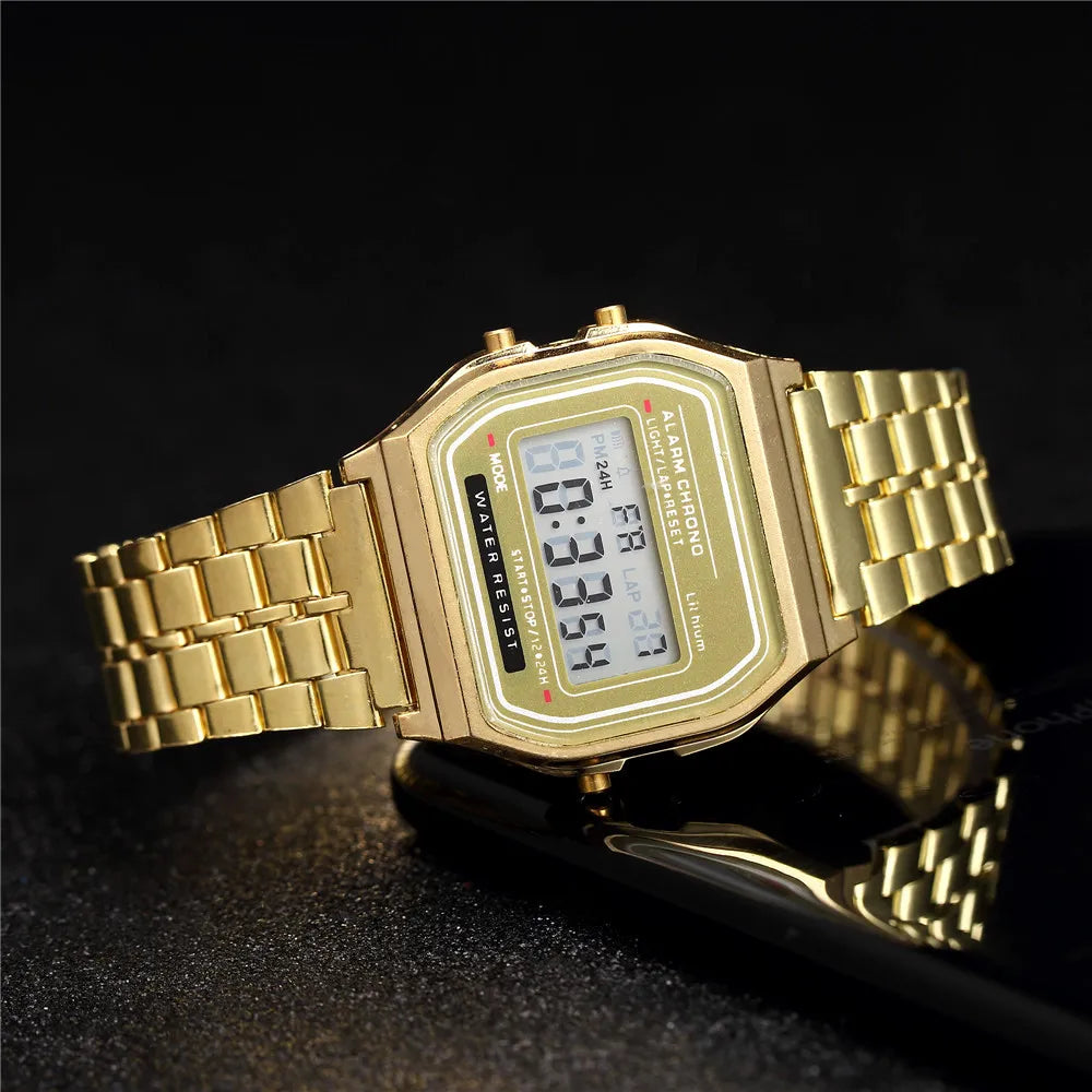 Multiva Luxury Digital Watch | Stainless Steel Elegant Watch for Women