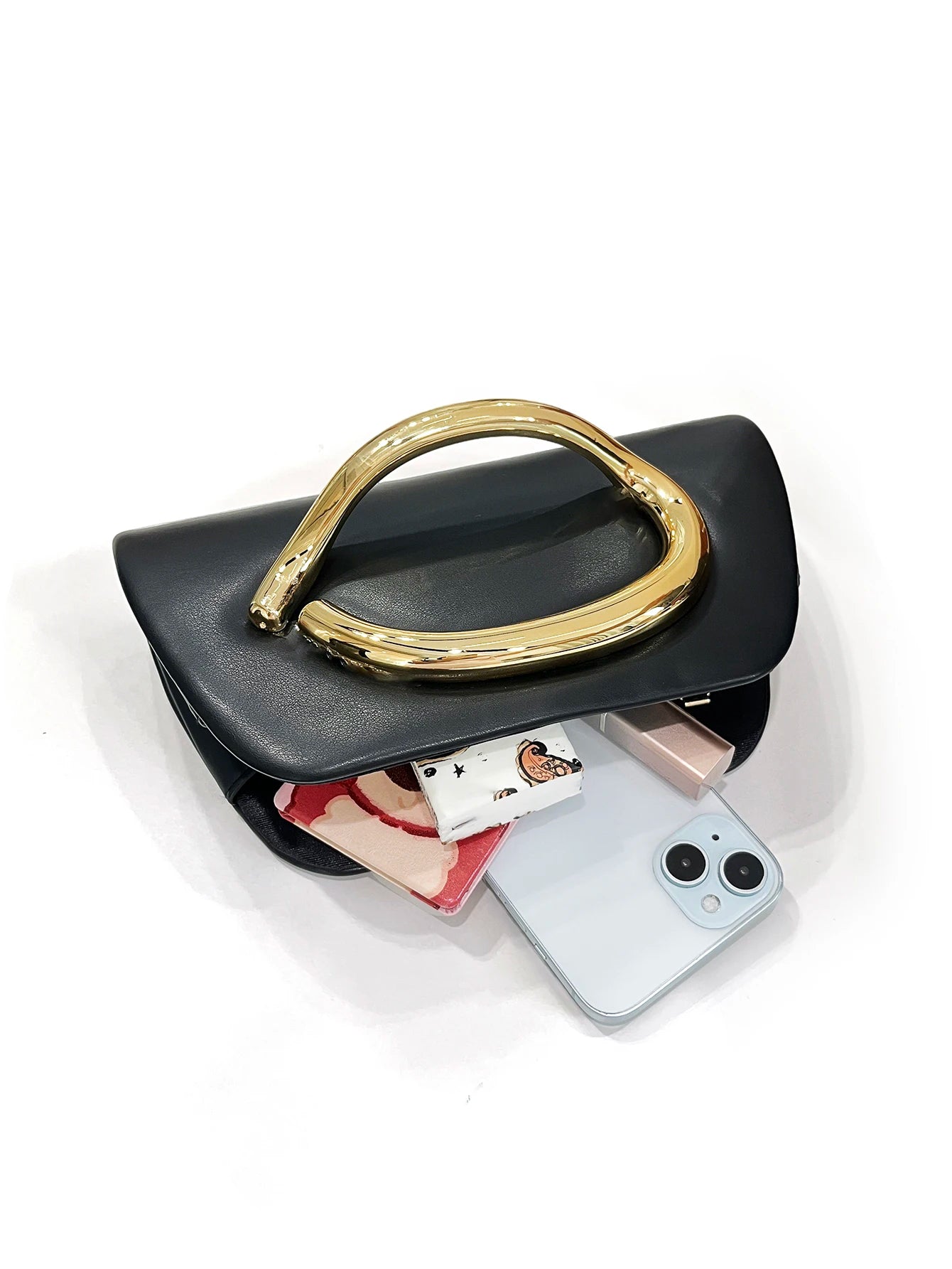 Multiva Elegant Gold Chain Box Clutch | Luxury Evening Shoulder Bag