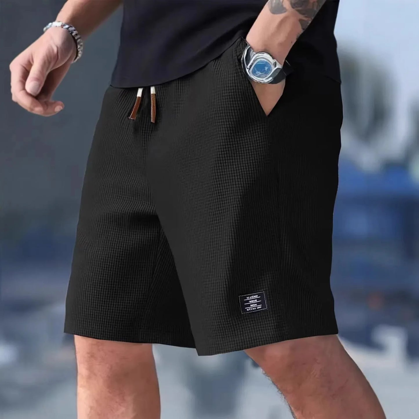 Men's Waffle Shorts – Quick Dry Casual Summer Shorts | Streetwear Beach Style