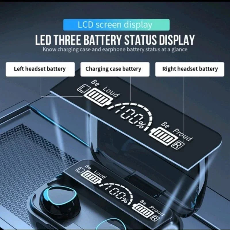 M10 TWS Wireless Earbuds with Charging Case, Bluetooth 5.1 Headphones, HD Stereo Sound, Noise Reduction & Waterproof Design