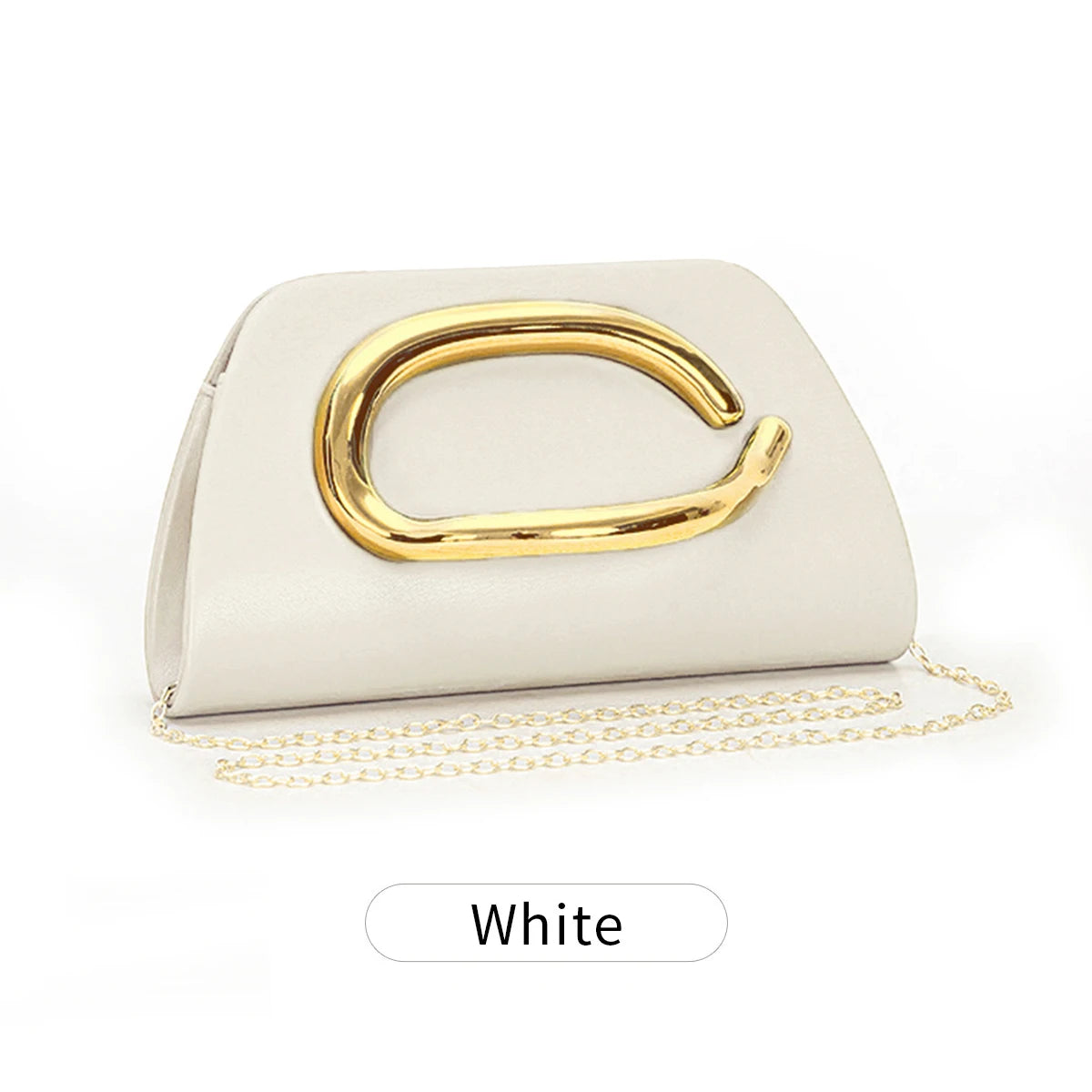 Multiva Elegant Gold Chain Box Clutch | Luxury Evening Shoulder Bag