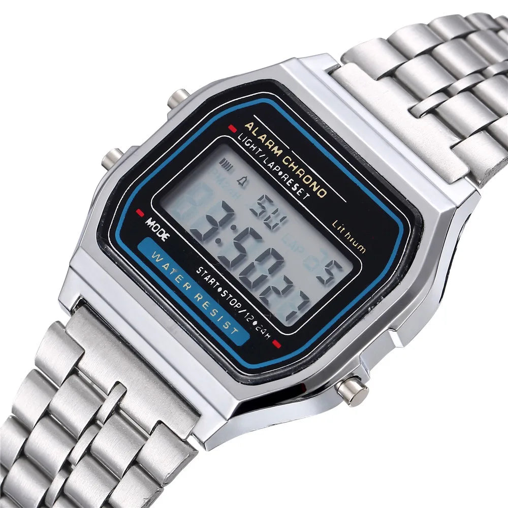 Multiva Luxury Digital Watch | Stainless Steel Elegant Watch for Women