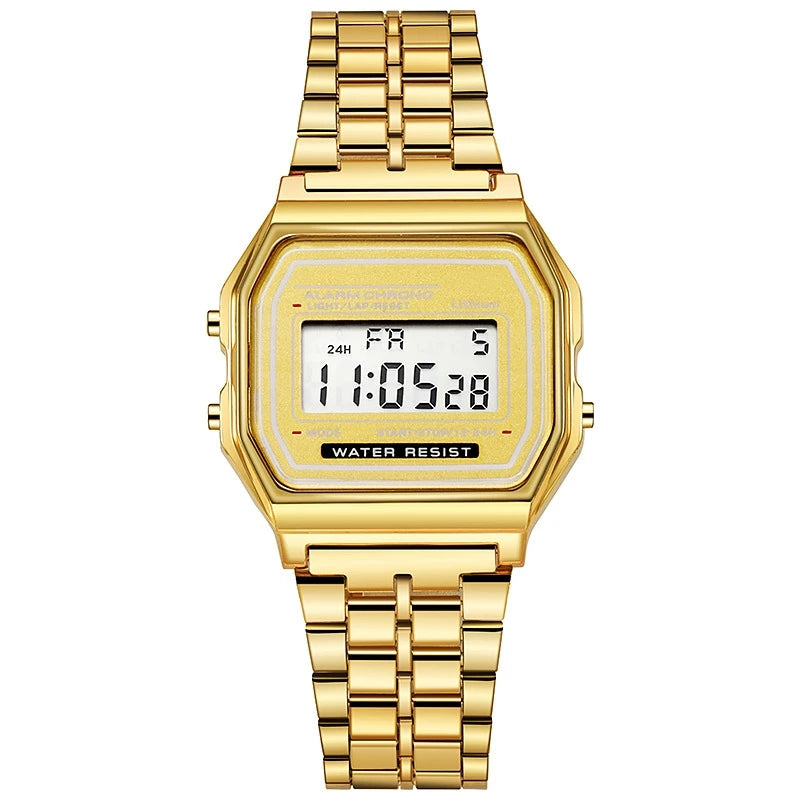 Multiva Luxury Digital Watch | Stainless Steel Elegant Watch for Women