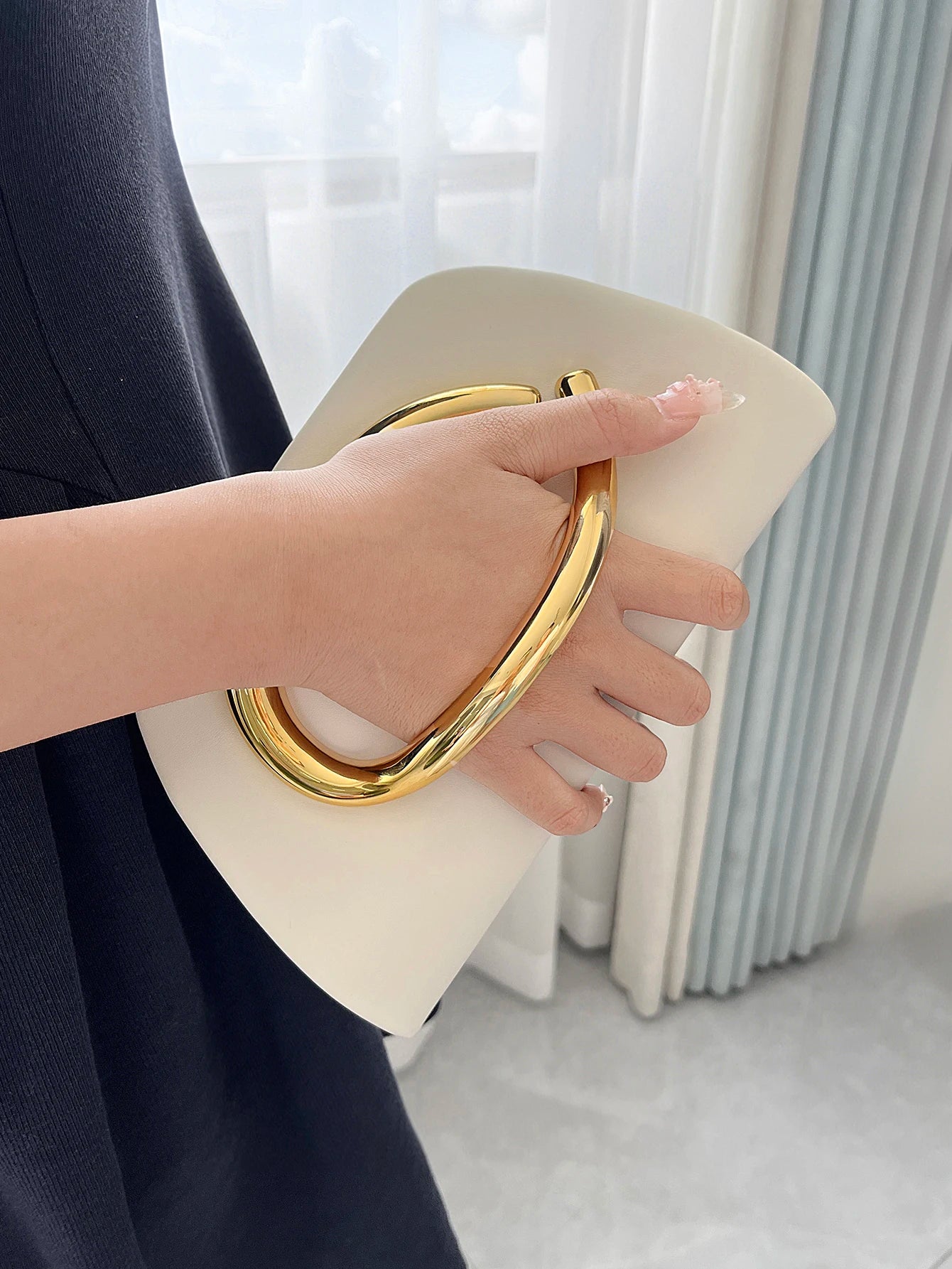 Multiva Elegant Gold Chain Box Clutch | Luxury Evening Shoulder Bag