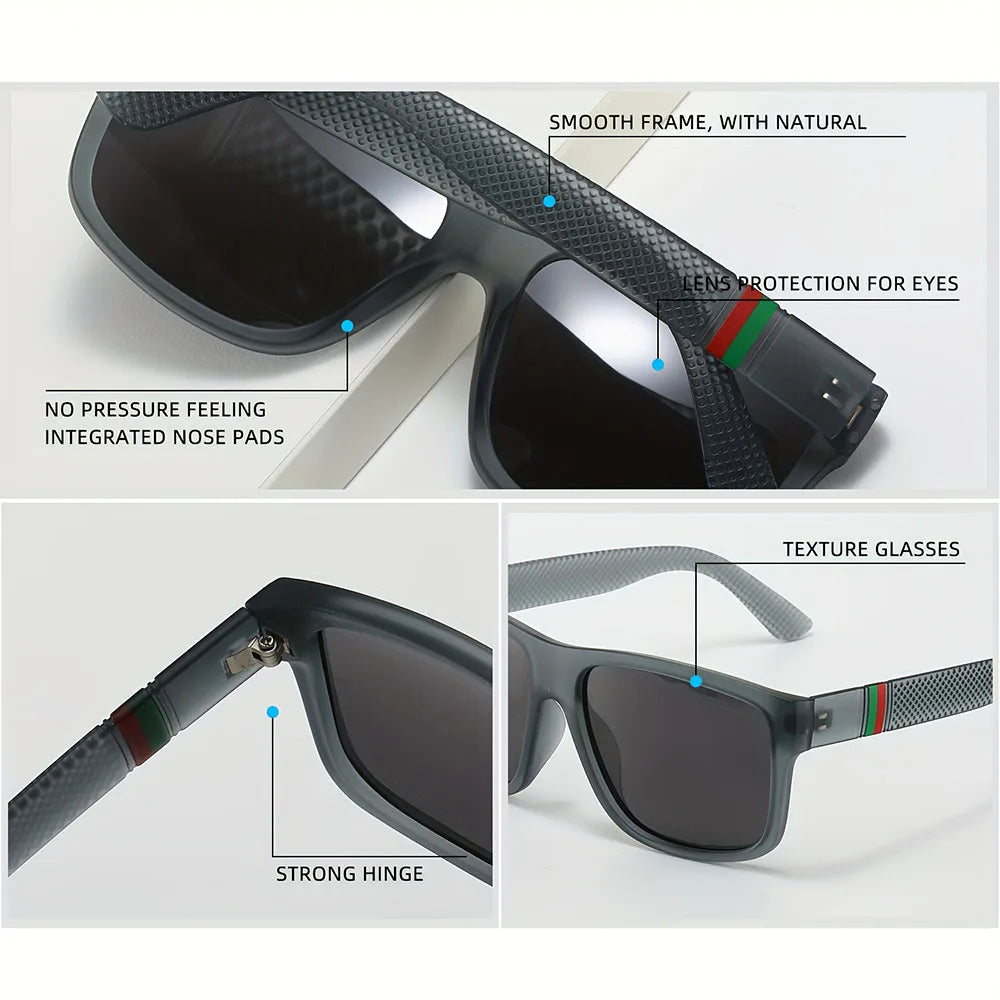 Multiva Polarized Square Sunglasses | Modern Sporty Style for Men