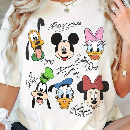 Women's Cute Cartoon Graphic T-Shirt – Soft Cotton Casual Tee for Everyday Style
