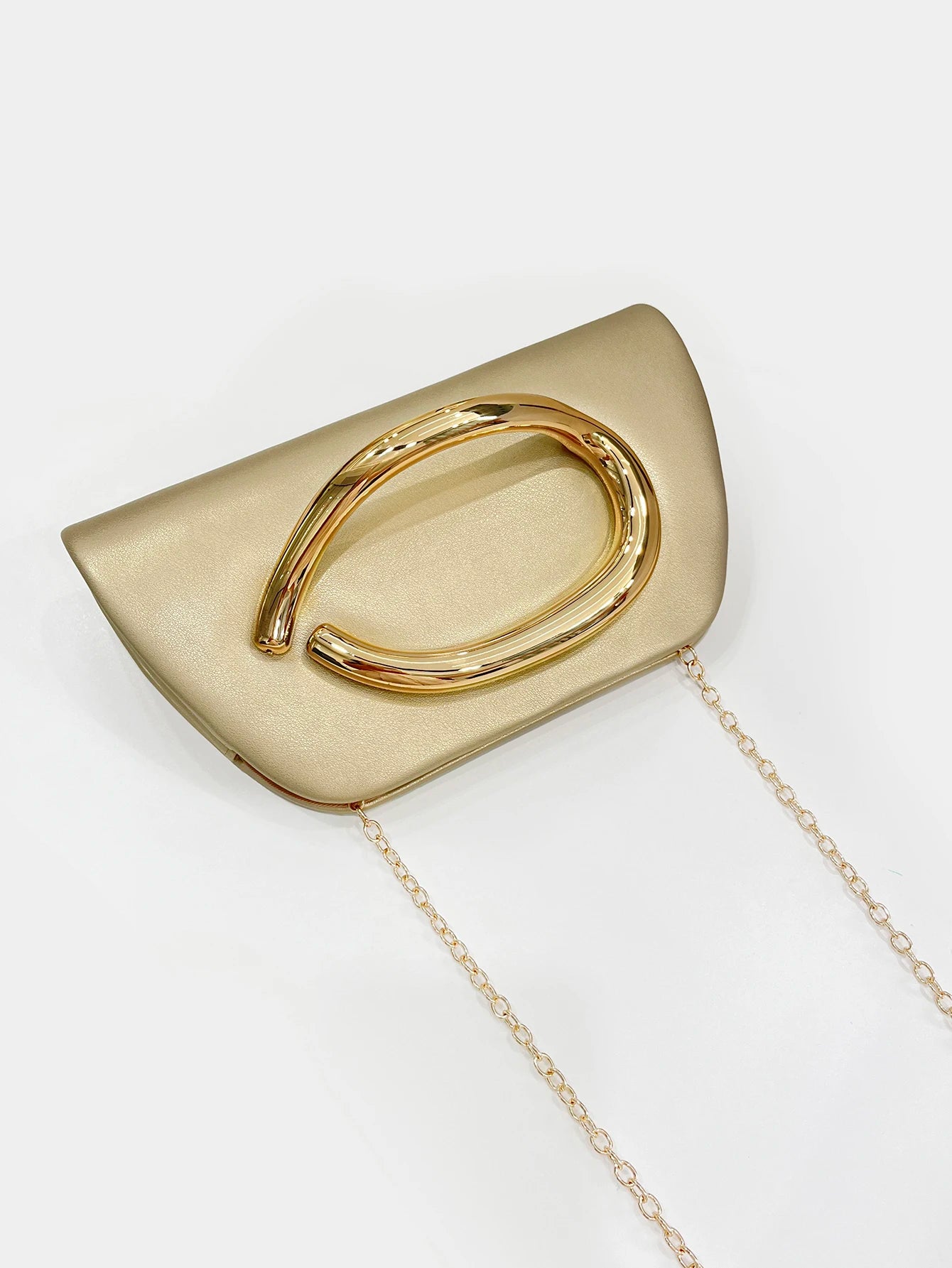 Multiva Elegant Gold Chain Box Clutch | Luxury Evening Shoulder Bag