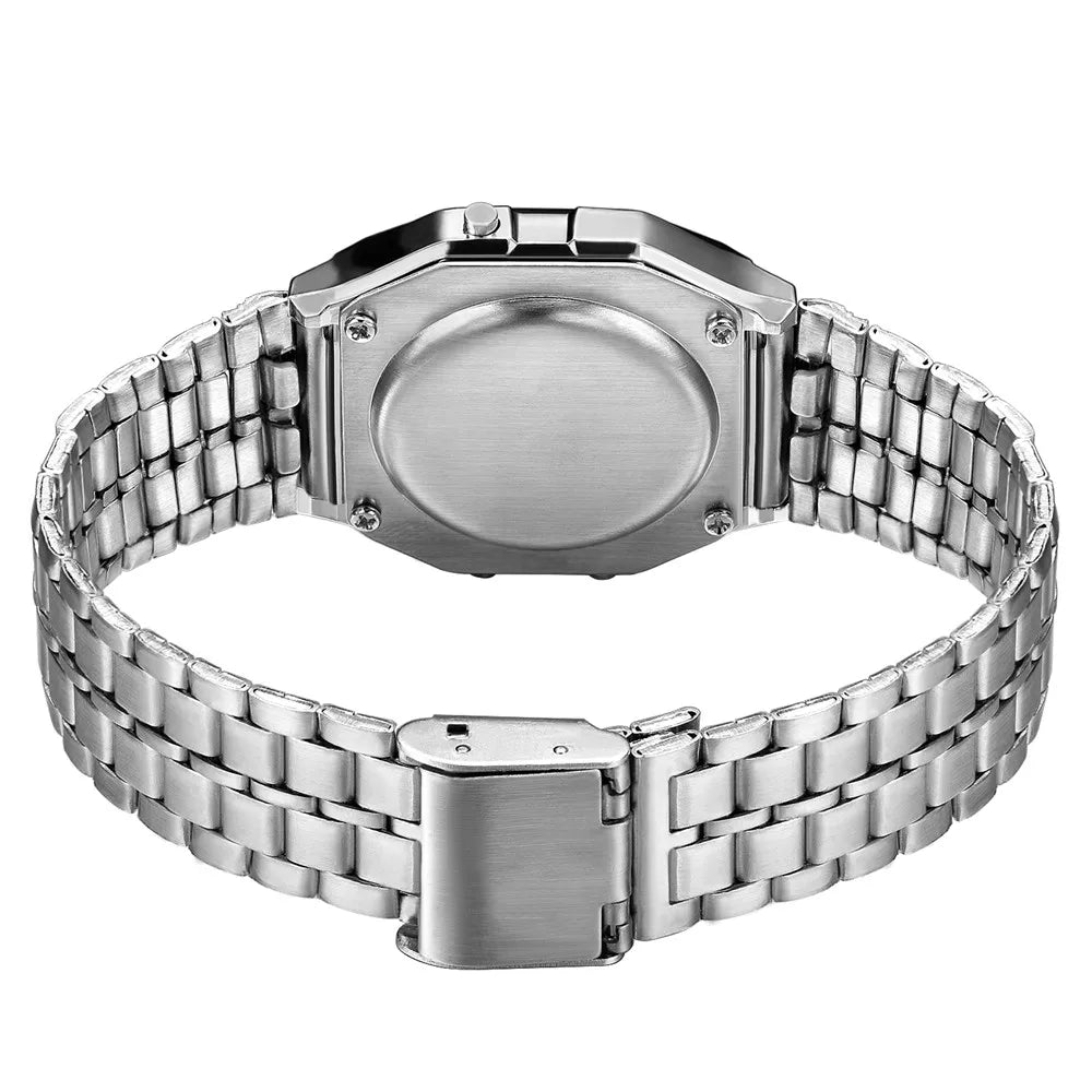 Multiva Luxury Digital Watch | Stainless Steel Elegant Watch for Women