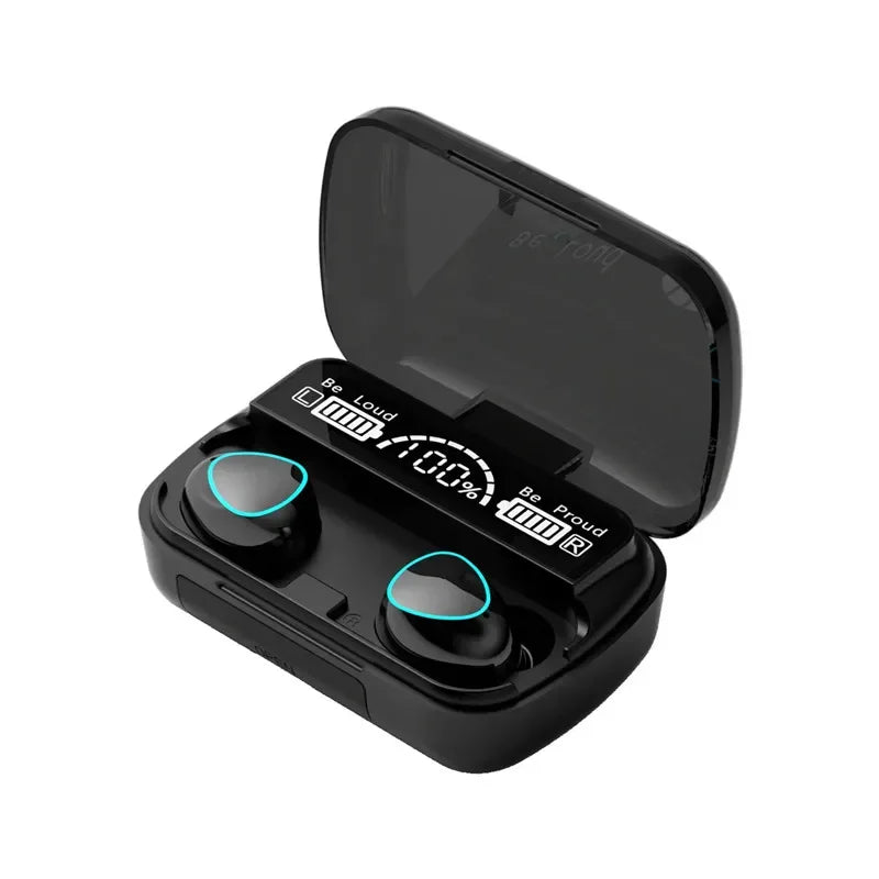 M10 TWS Wireless Earbuds with Charging Case, Bluetooth 5.1 Headphones, HD Stereo Sound, Noise Reduction & Waterproof Design