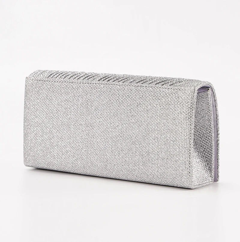 Luxury Glitter Evening Clutch Bag – Elegant Chain Shoulder Bag for Women