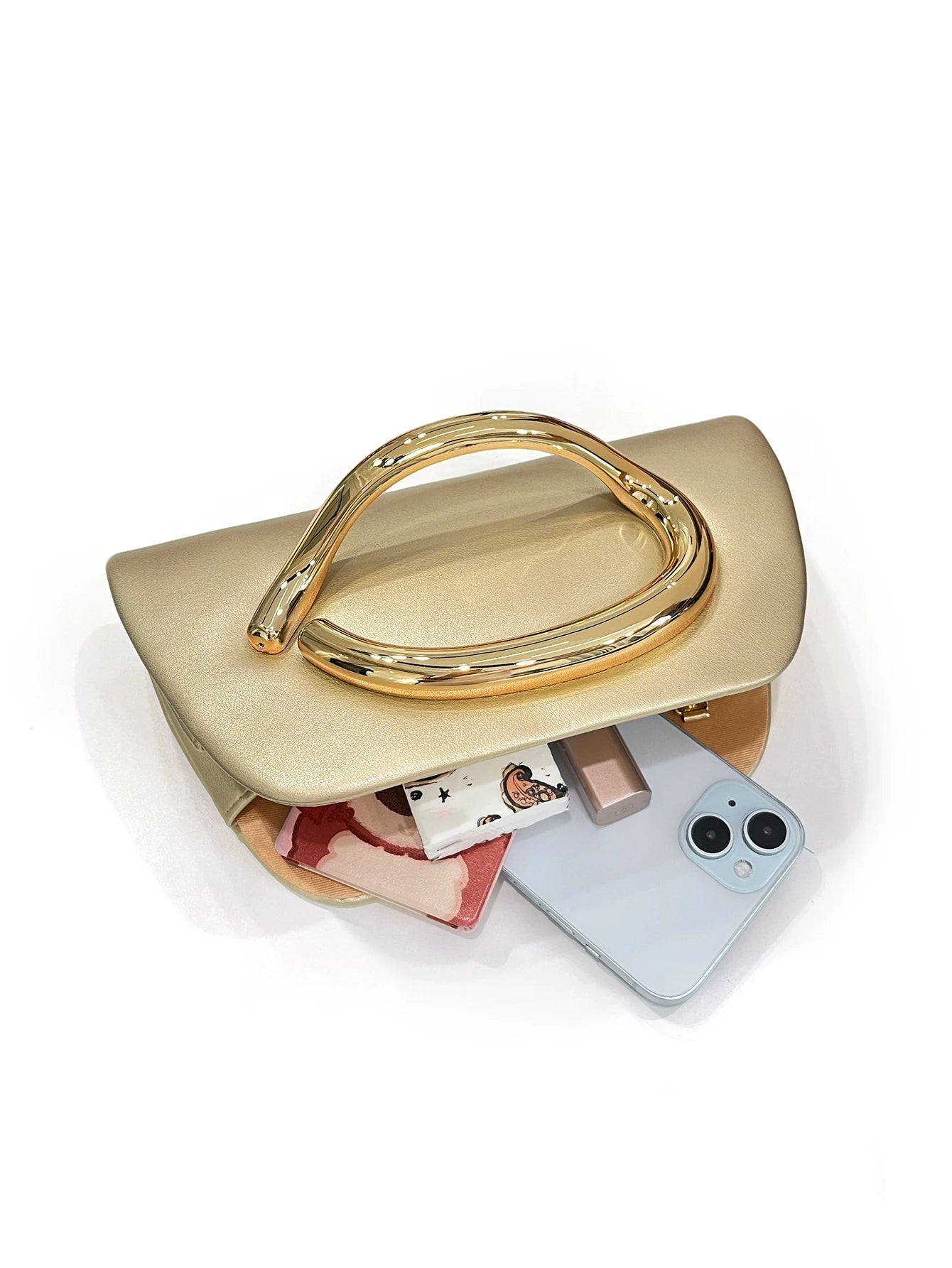 Multiva Elegant Gold Chain Box Clutch | Luxury Evening Shoulder Bag