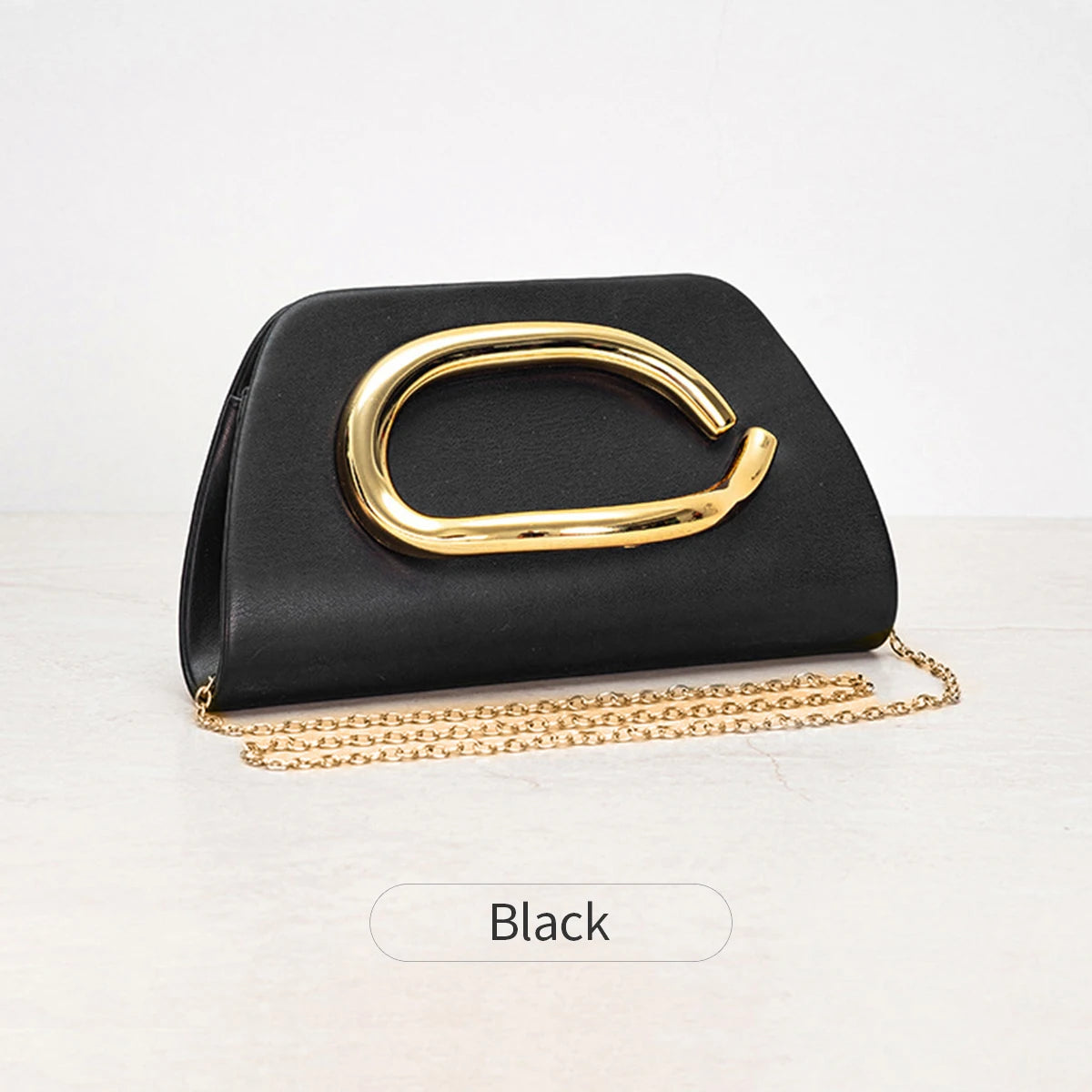 Multiva Elegant Gold Chain Box Clutch | Luxury Evening Shoulder Bag