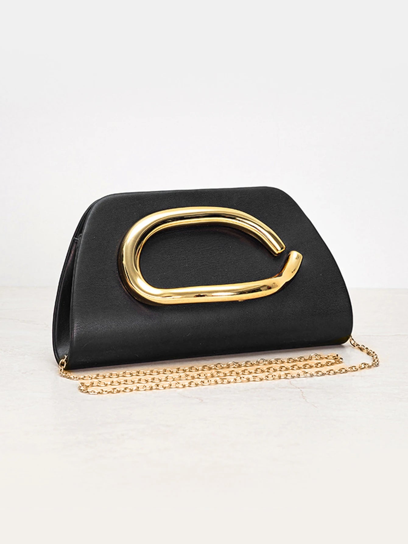 Multiva Elegant Gold Chain Box Clutch | Luxury Evening Shoulder Bag