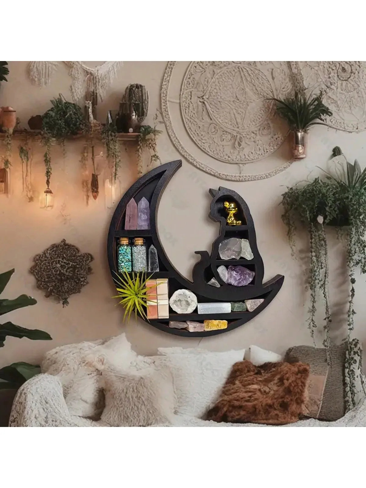 Modern Wooden Floating Wall Shelf – Minimalist Home Decor Display Shelf